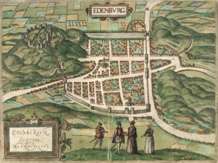 Edynbueg mapa 1575 