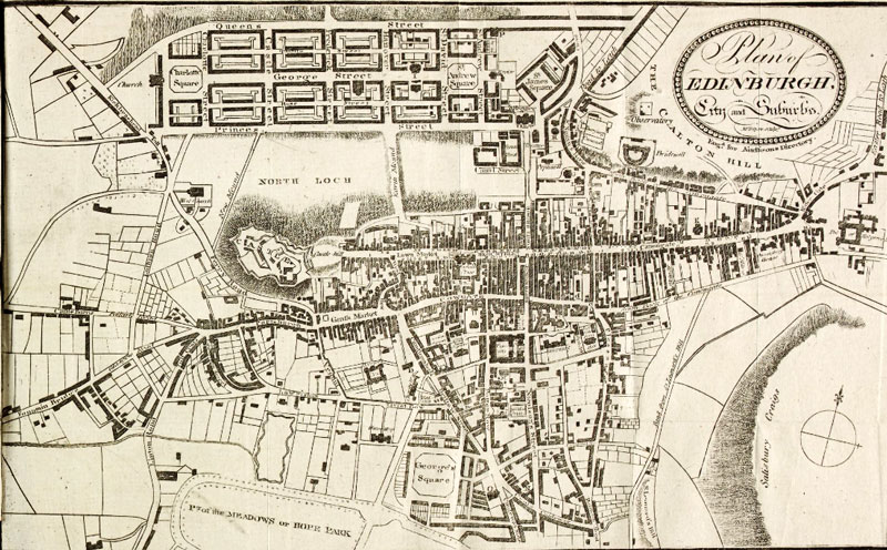 Plan Miasta Edynburg XVIII wiek